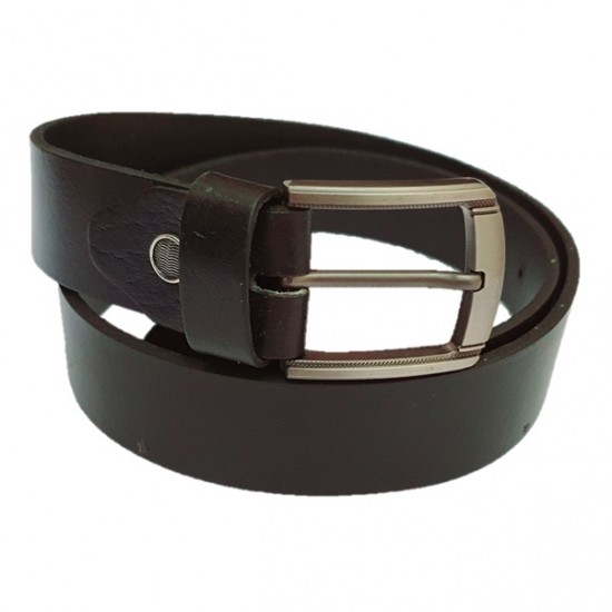 Men's Black/Dark Tan Real Leather Handmade Belt Zest-MHB-002 Men's Black/Dark Tan Real Leather Handmade Belt Zest-MHB-002