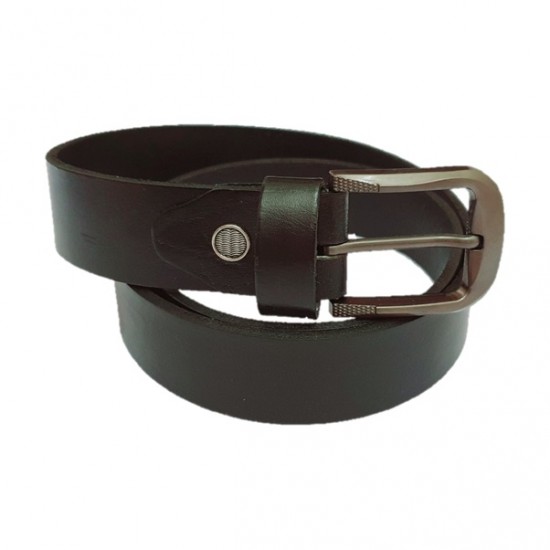 Men's Black/Dark Tan Real Leather Handmade Belt Zest-MHB-003 Men's Black/Dark Tan Real Leather Handmade Belt Zest-MHB-003