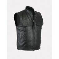 Real Sons of Anarchy Inspired Leather Vest - Zest-MHV-001