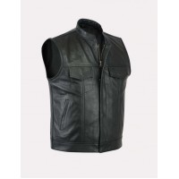 Real Sons of Anarchy Inspired Leather Vest - Zest-MHV-001