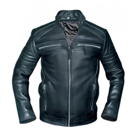 Made-to-measure|Men's Black/Brown Real Leather Handmade Jacket Zest-MHJ-001 Made-to-measure|Men's Black/Brown Real Leather Handmade Jacket Zest-MHJ-001