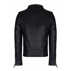 Made-to-measure Men's Real Leather Handmade Jacket Zest-MHJ-003