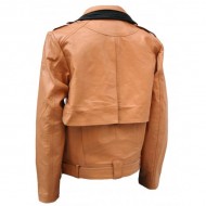 Made-to-measure|Men's Tan Real Leather Jacket - Zest-MHJ-007