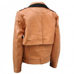 Made-to-measure|Men's Tan Real Leather Jacket - Zest-MHJ-007