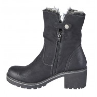 Cipriata 'GABRIELLA' Black Distressed PU Inside Zip Ankle Boot - L 5026 Cipriata 'GABRIELLA' Black Distressed PU Inside Zip Ankle Boot - L 5026