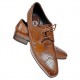 Dark Tan Lace Up Brogues Italian Design ZEST-MHS-005 Dark Tan Lace Up Brogues Italian Design ZEST-MHS-005