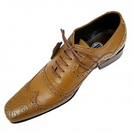 Tan Lace Up Brogues, Smart Dress Shoes ZEST-MHS-004