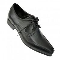 Black Lace Up Designer Smart Dress Shoes ZEST-MHS-006