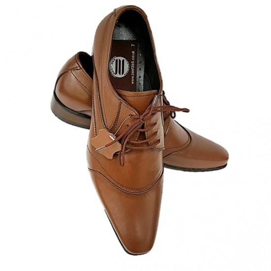 Tan Lace Up Italian Designer Smart Shoes ZEST-MHS-014 Tan Lace Up Italian Designer Smart Shoes ZEST-MHS-014